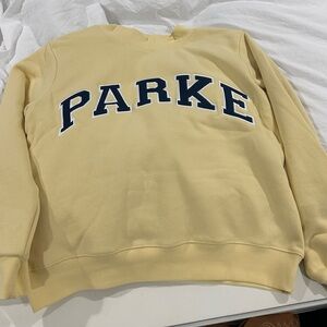 Parke yellow & denim mock neck